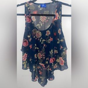 Blue Floral Top